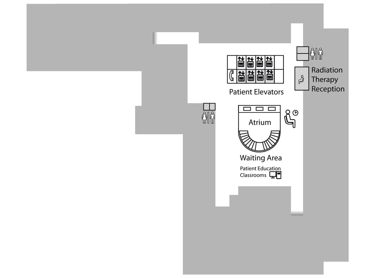 வரைபடம் இளவரசி மார்கரெட் புற்றுநோய் மையம் டொராண்டோ 1st floor கீழே (பி 1)