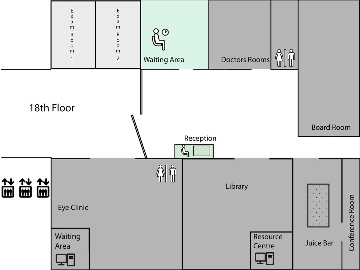 வரைபடம் இளவரசி மார்கரெட் புற்றுநோய் மையம் டொராண்டோ 8th floor