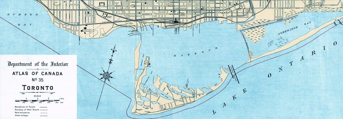 வரைபடம் டொராண்டோ துறைமுகம் 1906