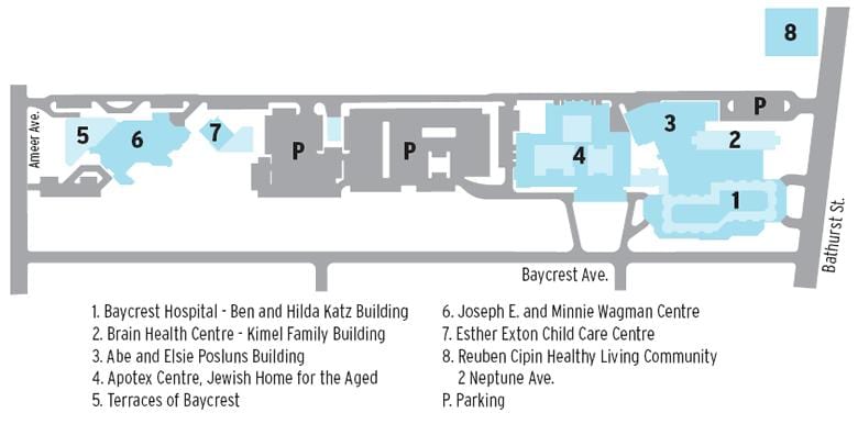 வரைபடம் Baycrest சுகாதார அறிவியல்