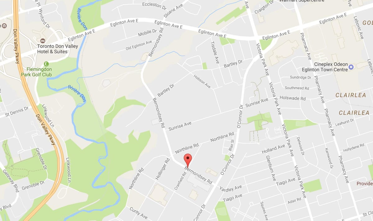 வரைபடம் Bermondsey road Toronto
