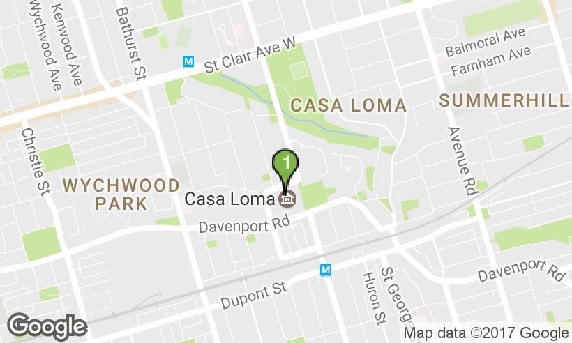 வரைபடம் Casa Loma ரொறன்ரோ