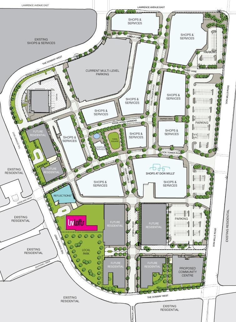 வரைபடம் CF கடைகள் மணிக்கு Don Mills ரொறன்ரோ