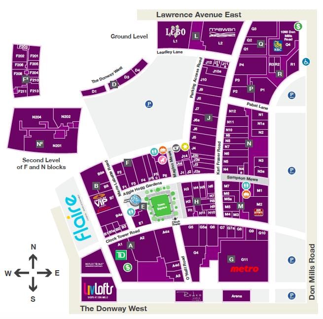 வரைபடம் CF கடைகள் மணிக்கு Don Mills