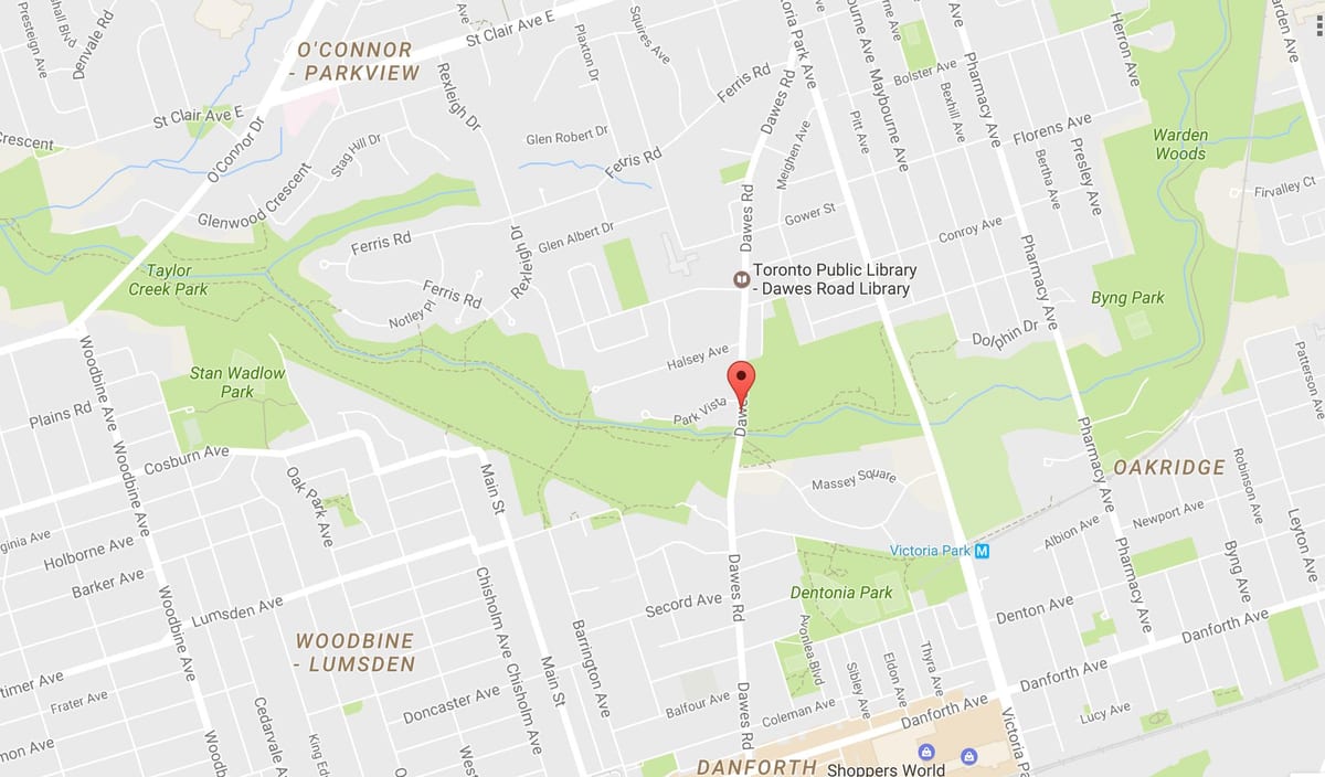 வரைபடம் Dawes road Toronto
