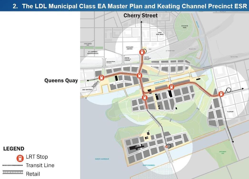 வரைபடம் Projets கிழக்கு நதிக்கரைக்கு கிழக்கு Bayfront ரொறன்ரோ