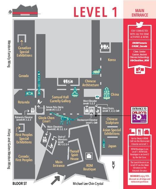 வரைபடம் Royal Ontario Museum நிலை 1