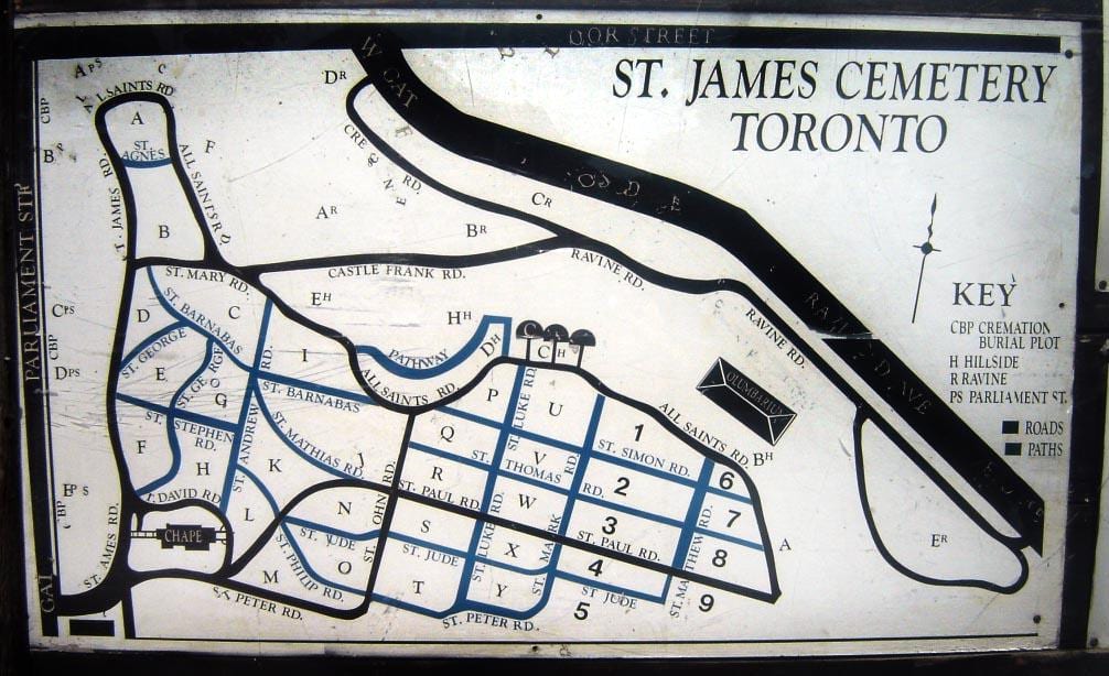 வரைபடம் St James cemetery