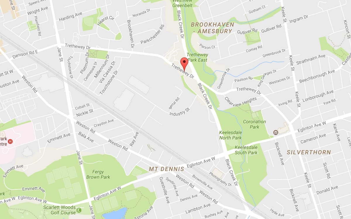 வரைபடம் Trethewey drive Toronto
