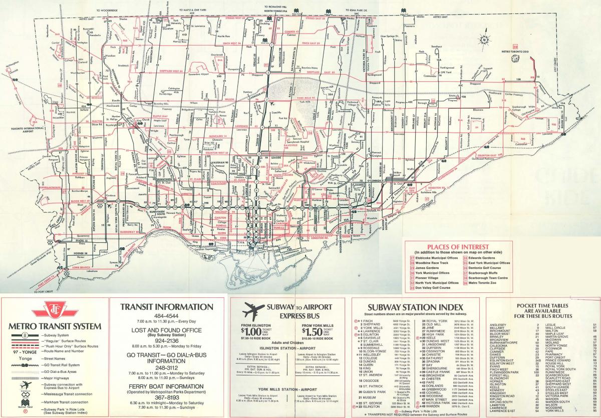 வரைபடம் டொராண்டோ 1976