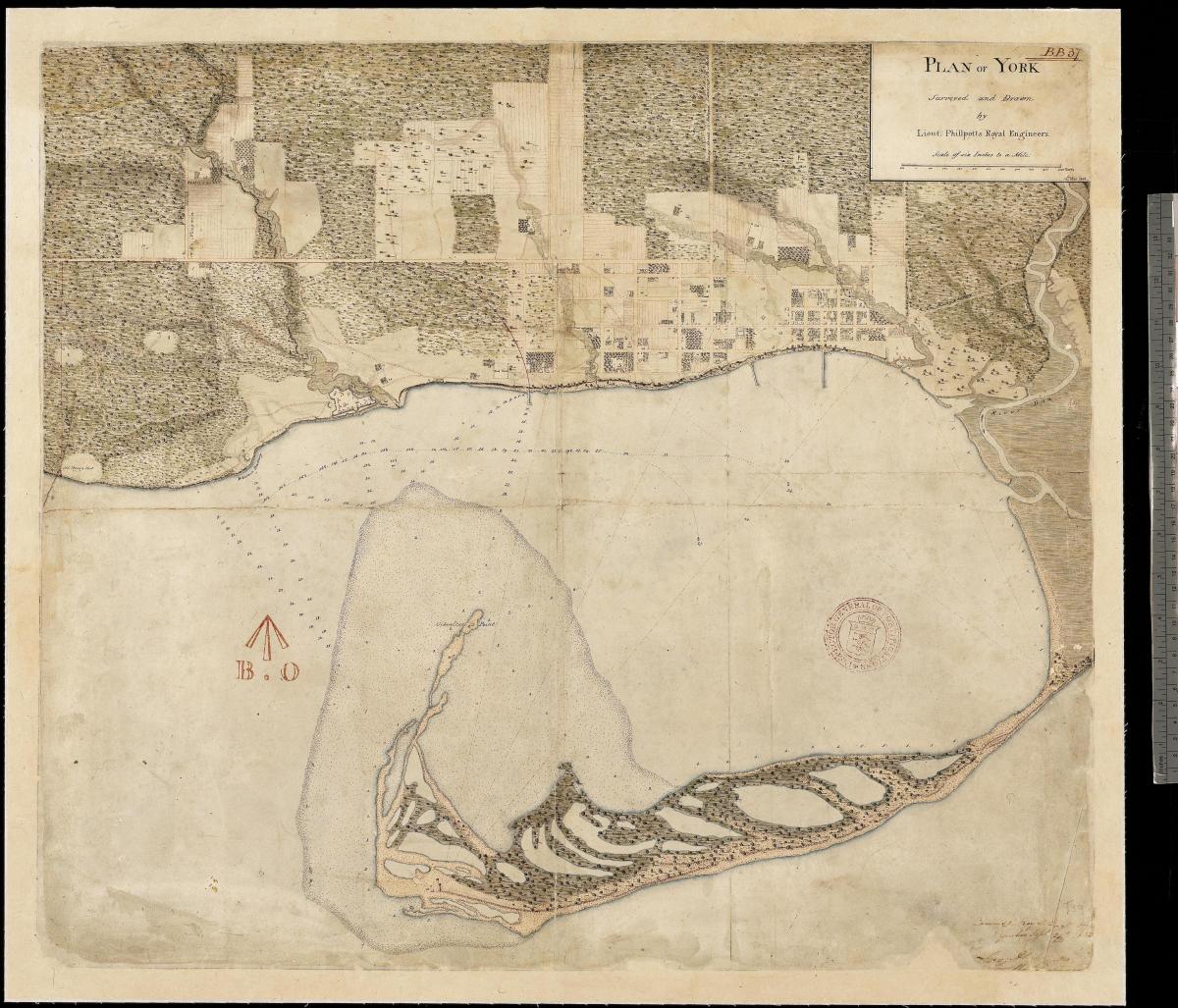 வரைபடம் நிலம் நியூயார்க், டொராண்டோ முதல் centure 1787-1884