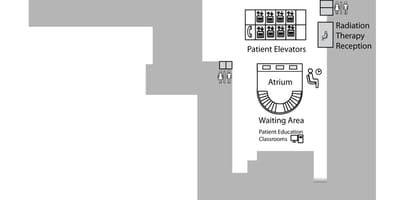 வரைபடம் இளவரசி மார்கரெட் புற்றுநோய் மையம் டொராண்டோ 1st floor கீழே (பி 1)