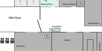 வரைபடம் இளவரசி மார்கரெட் புற்றுநோய் மையம் டொராண்டோ 8th floor
