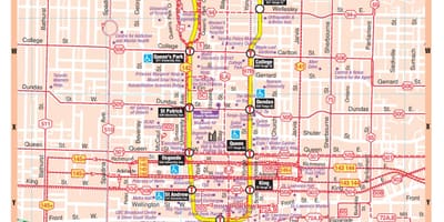 வரைபடம் சுரங்க ரயில் நிலையம் நகர டொராண்டோ