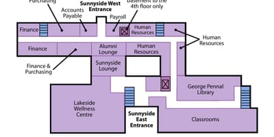 வரைபடம் புனித ஜோசப் சுகாதார மையம் டொராண்டோ Sunnyside நிலை 1