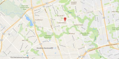 வரைபடம் Albion road Toronto