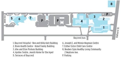 வரைபடம் Baycrest சுகாதார அறிவியல்