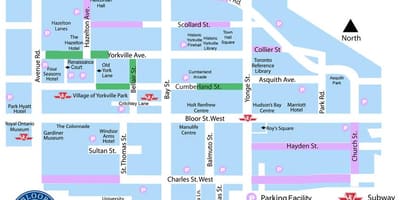 வரைபடம் Bloor Yorkville பார்க்கிங்