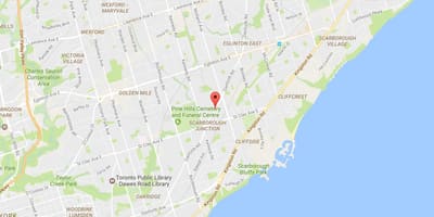 வரைபடம் Danforth road Toronto