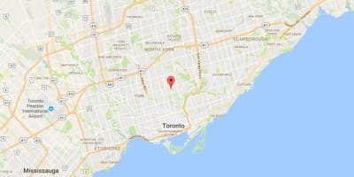 வரைபடம் Davisville கிராமத்தில் மாவட்ட ரொறன்ரோ