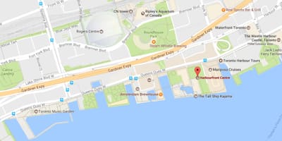 வரைபடம் Harbourfront அக்கம் ரொறன்ரோ