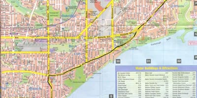 வரைபடம் Kingston road Ontarion