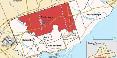 வரைபடம் North York ரொறன்ரோ