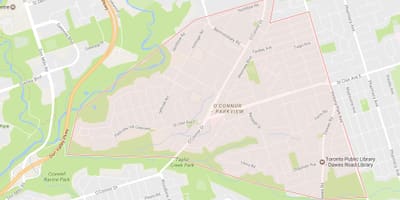 வரைபடம் O ' connor–Parkview அக்கம் ரொறன்ரோ