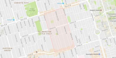 வரைபடம் Palmerston அக்கம் ரொறன்ரோ