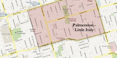 வரைபடம் Palmerston லிட்டில் இத்தாலி ரொறன்ரோ