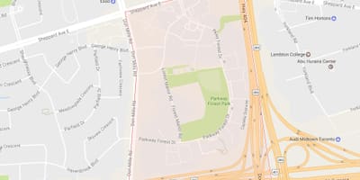 வரைபடம் Parkway வன அக்கம் ரொறன்ரோ