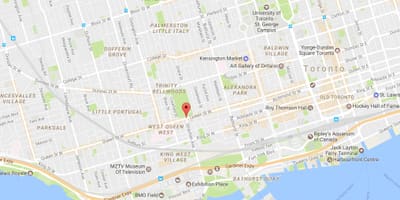 வரைபடம் Queen Street West அக்கம் ரொறன்ரோ