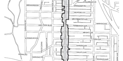 வரைபடம் Roncesvalles ரொறன்ரோ