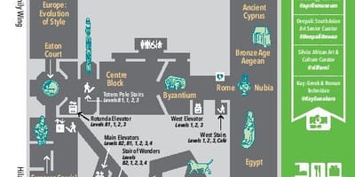 வரைபடம் Royal Ontario Museum நிலை 3