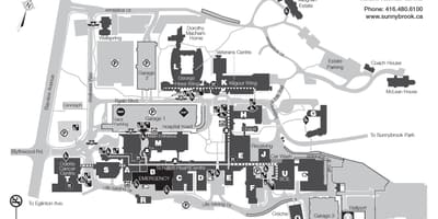 வரைபடம் Sunnybrook Health sciences centre - SHSC