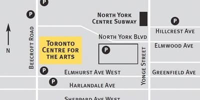 வரைபடம் Toronto centre for the arts