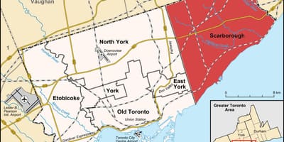 வரைபடம் of Toronto Scarborough