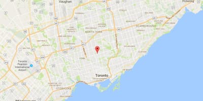 வரைபடம் Yonge மற்றும் Eglinton மாவட்ட ரொறன்ரோ