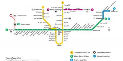 வரைபடம் ரொறன்ரோ TTC subway